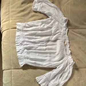 White off the shoulder top
